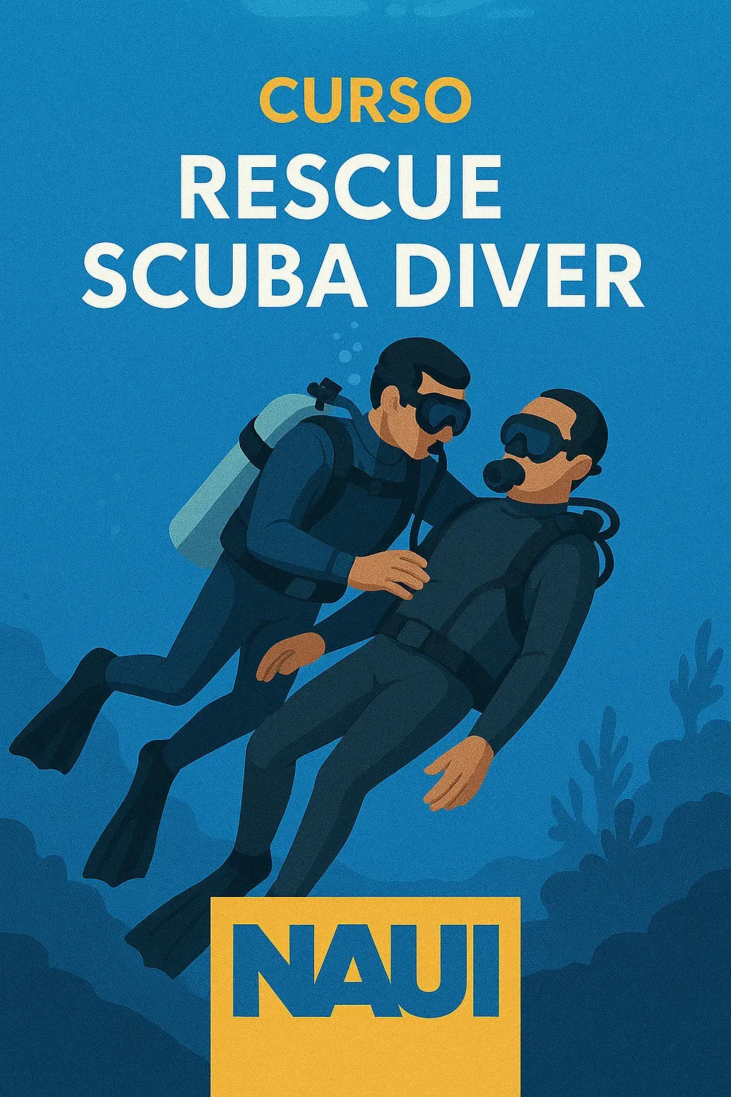 Afiche del curso Rescue Scuba Diver